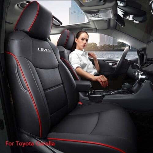 Custom Car Seat Covers for Toyota Select Corolla 2019 2020 2021 Full Set Vehicle Cushion Cover Airbag Compatible (Black)