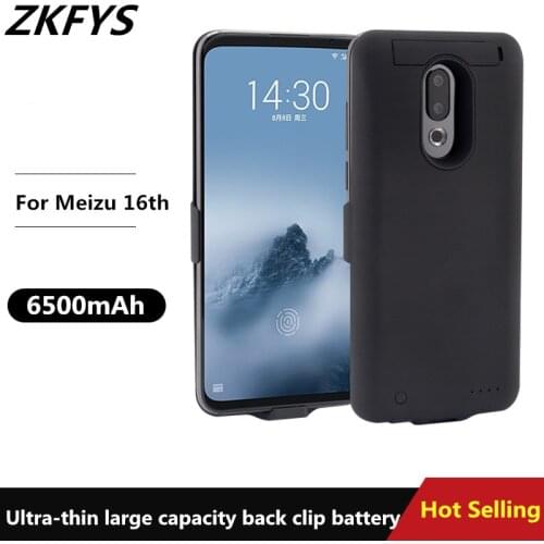 ZKFYS 6500mAh Slim Battery Cover For Meizu 16th Battery Charger Cases Portable Power Bank Cover Backup Battery Powerbank Case