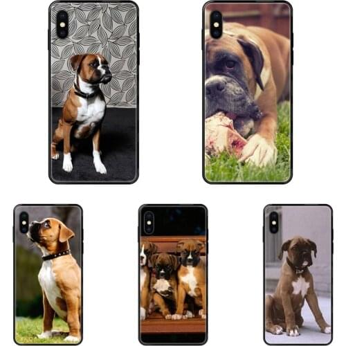 Cool Boxer Dog Enfants Black Soft TPU Case Coque Cover For Huawei Honor Mate Play V10 View 10 20 20X 30 Lite Pro Y3 Y5 Y9 Nova