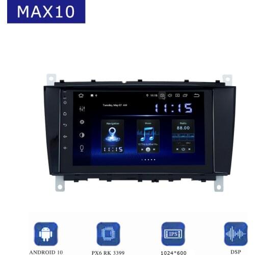 Dasaita 8" Android 10.0 Car Radio for Mercedes Benz CLK W209 C-Class W203 Head Unit Multimedia DSP 4GB RAM 64GB ROM Bluetooth