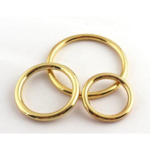 19/24/35mm O Rings Zinc Alloy Loop Gold Clasp Strap Buckle DIY Jewelry Bag Purse Handbag Accessories Making Hardware Supplies
