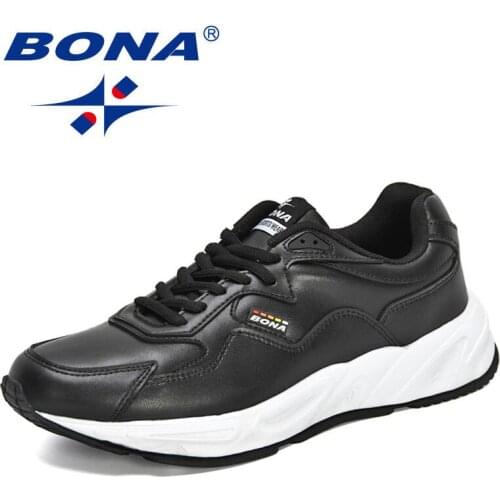 BONA 2021 New Designers Classics Breathable Casual Running Shoes Men Non-slip Outdoor Walking Shoes Man Sport Shoes Mansculino