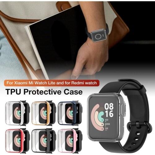 Soft TPU Colorful Watch Protector Case Screen Protective Cover Skin Shell For -Xiaomi Mi Watch Lite Redmi Watch Accessories