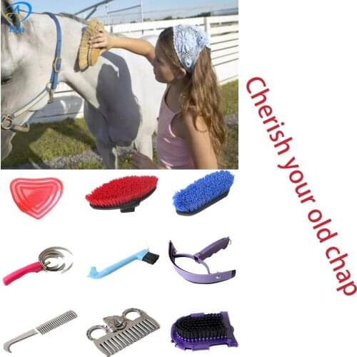New 9 in 1 Horse Cleanning Tool with horse grooming kit equestrian equipment cleaning set saddleries Riding Horse Cleaning tools