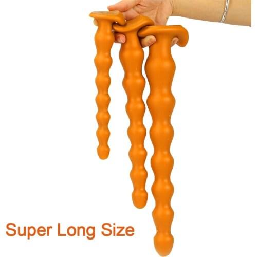 Super Long Anal Beads Sex Toys For Men Women Big Butt Plug With Suction Cup Prostata Massage G Spot Anus Expansion Anal Plug