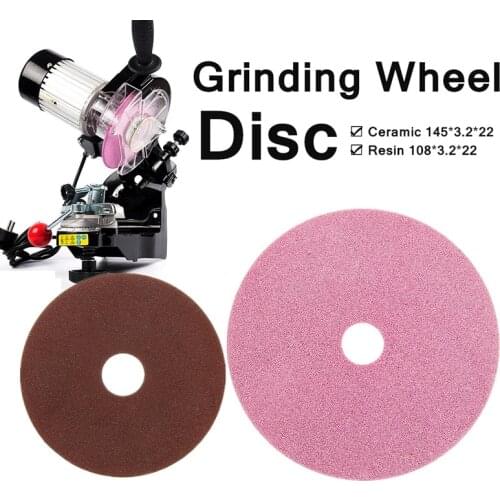 Ceramic/Resin Electric Chainsaw Wheel Disc Grinding Polishing Replacement For Chainsaw Sharpener Grinder 3/8 & 404 Chain Teeth