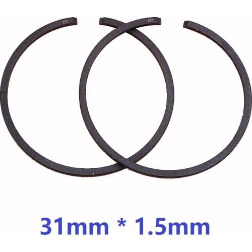 2pcs/lot 31mm * 1.5mm Thickness Piston ring for Mitsubishi TL23 Shindaiwa T20 TANAKA TBC210 230 232 240 Strimmer Brush Cutter