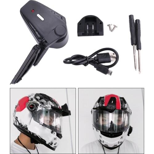 Motorcycle Helmet Wiper Windshield Wiper Motorcycle Helmet Electric Wiper for Most Visor Motorcycle Wiper