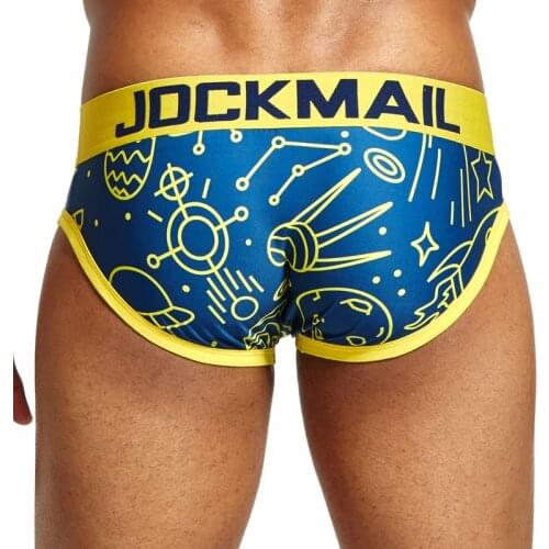 JOCKMAIL printing Men Underwear Sexy Men Briefs Breathable Mens Slip Cueca Male Panties Underpants Briefs Gay Underwear