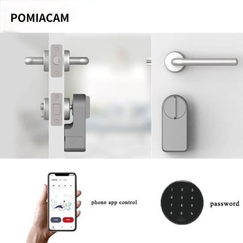 GIMDOW Intelligent Lock Electric Bolt Lock Password Unlock Smart Door Locker Fingerprint Bluetooth Lock 2 Way Open Phone Control