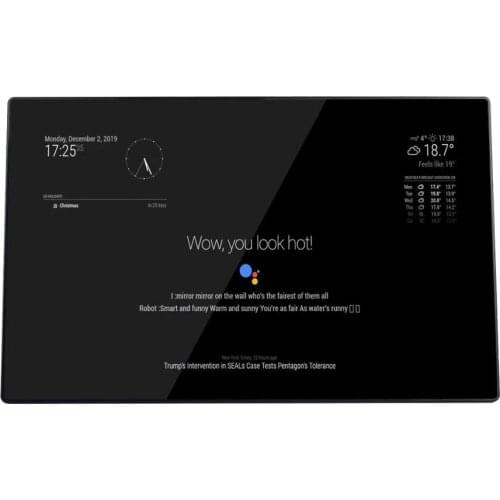 Waveshare 13.3inch Magic Mirror, Voice Assistant, Touch Control, Raspberry Pi 3A+ Inside,US/EU/UK 12V power adapter