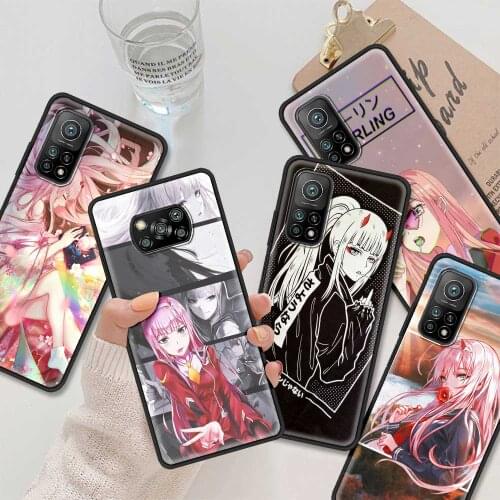 Zero Two Darling Phone Case For Mi Poco X3 NFC Pro M3 F3 10 10t Lite Soft Black TPU Bumper Fundas Smartphone
