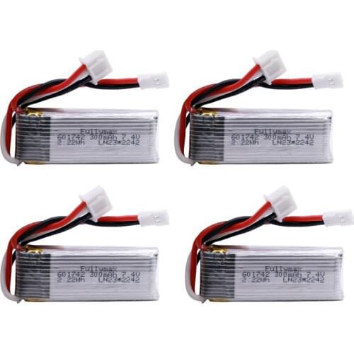 1/3/4/5PCS 7.4V 300mAh 30C lipo Battery For WLtoys F959 Airplane Spare Parts XK DHC-2 A600 A700 A800 RC Airplane RC toy parts