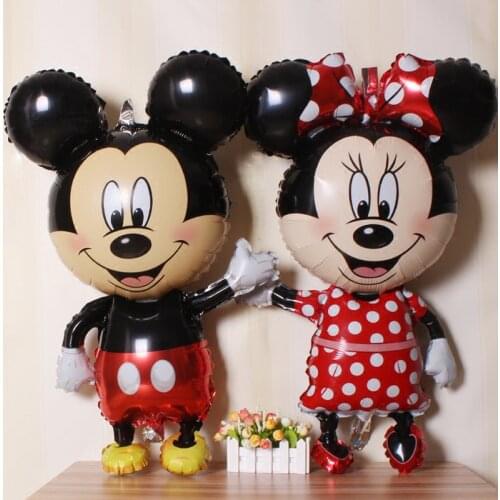 112cm cartoon Mickey and Minnie Mouse Balloon Cartoon Foil Birthday Party Balloon Birthday Party Decorations Kids Favor Gifts