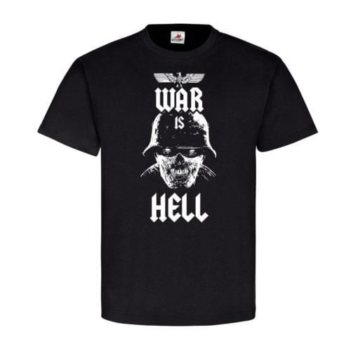 2019 Newest Letter Print Cartoon War Is Hell Wehrmacht Landser Zombie Undead War Hell Rocker - T Shirt # 18527 Design T-Shirt