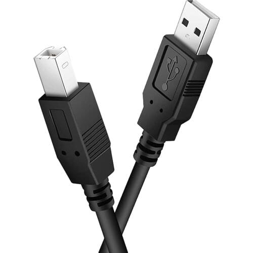 6-Feet USB B MIDI Cable for Instruments, USB 2.0 Type A to Type B Printer Cable Cord Compatible with Piano, Midi Controller