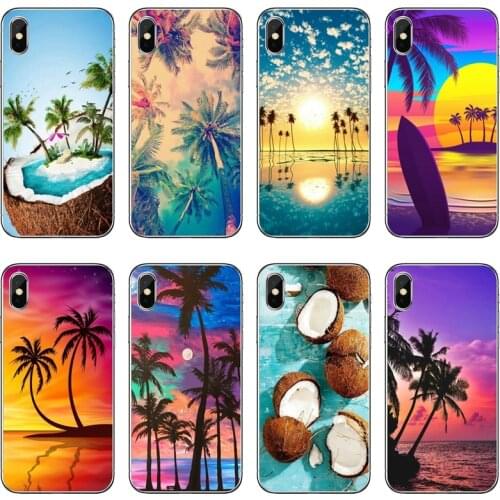 Accessories Phone Case Summer Beach coconut Palm tree For Xiaomi Mi 11 Note 10 10T 9 9T 8 Pro A2 Lite A3 A1 Poco F1 F2 M3 X3 NFC