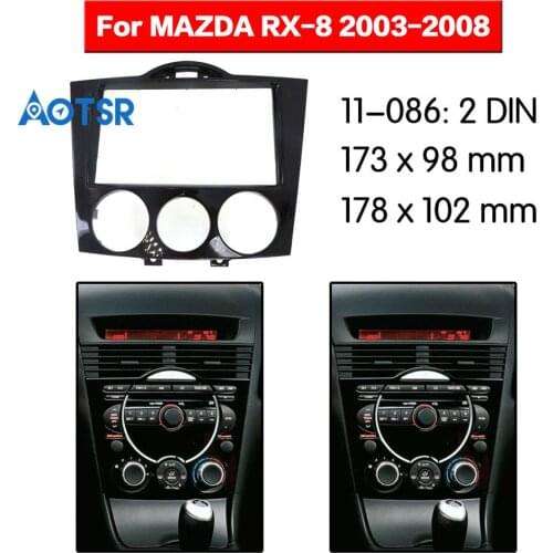 Double Din Facia for MAZDA RX-8 2003-2008 Radio DVD Stereo CD Panel Dash Mounting Installation Trim Fascia Kit Face Frame Bezel