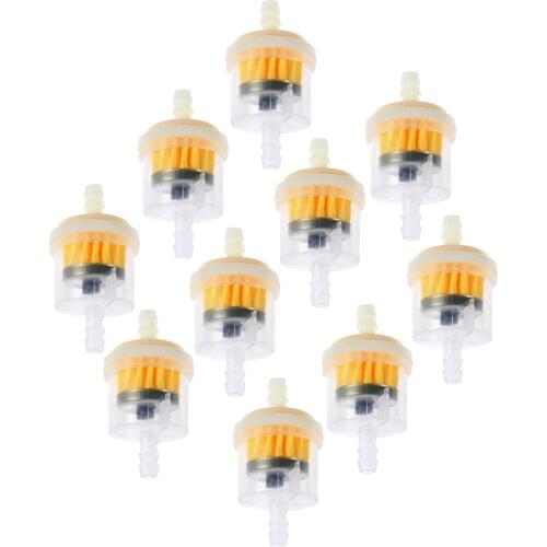 10Pcs 6MM-7MM Lnline Gas Fuel Filter 1/4" For Lawn Mower Small Engine Auto Accessories Motorcycle Accessories Oil Filt