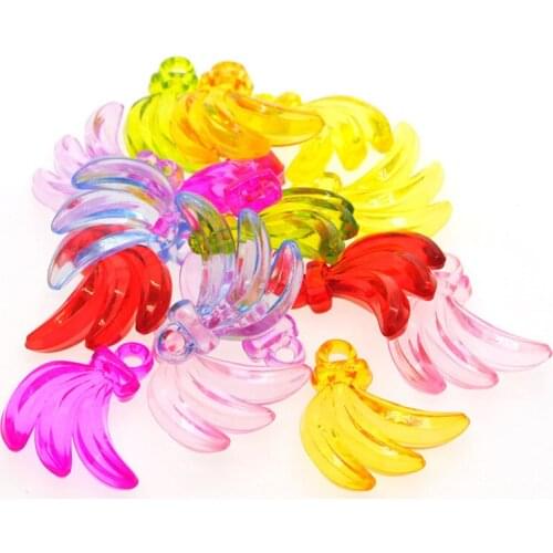 DIY Jewelry Findings Kawaii Fruit Banana Charms Ornament Accessories Necklace Bracelet Earring Foating Pendants 28*26mm 240pcs