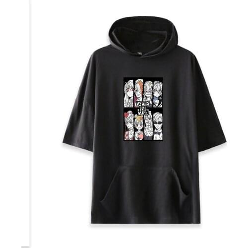 Zombie land saga Fashion Prints Hooded T-shirts Women/Men Summer Short Sleeve Tshirts Hot Sale Casual Streetwear Clothes
