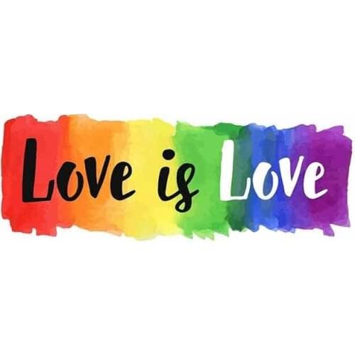 Hot Hot Reflective Love Is Love Gay Pride Car Sticker and Decal Motorcycle Car Decorative 13*4cm Vinyl