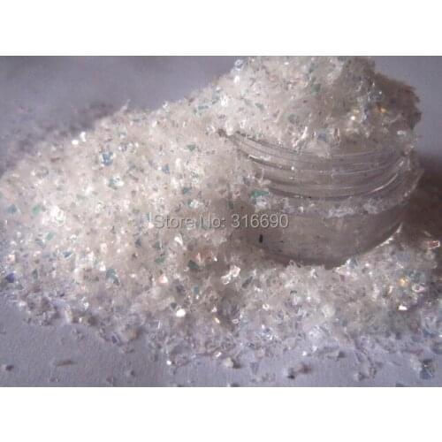 Laser white Solvent Resistant Glitter For Nail Art and Nail Polish