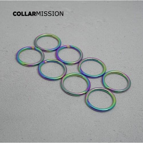 Rainbow 30mm metal 0-shaped ring link accessories are suitable for cats and dogs collars,webbing bags，backpack straps YH30CH