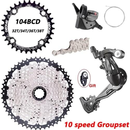 ZTTO MTB 1*10 speed Group set shifter Rear Derailleur 10S11-50T Cassette K7 Sprocket 10s 10V chain for m610m670 x5 x7 Bike parts