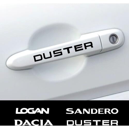 4PCS Auto Door Handle Stickers Decals For Renault Dacia Duster Logan Sandero Car Reflective Vinyl Decor Decals Car Accessories