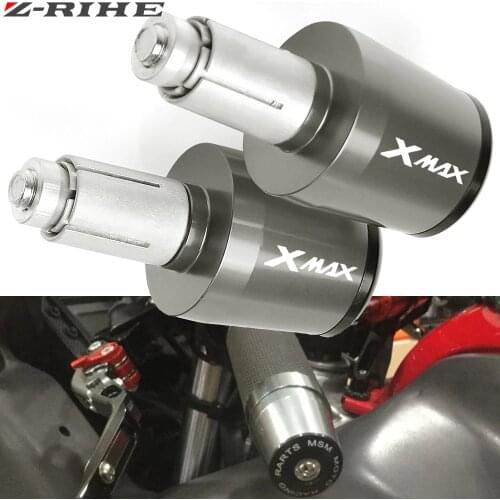 22mm Motorcycle FOR XMAX LOGO Handle Grip Bar Ends Motorbike Handlebar Grips Ends For YAMAHA XMAX 300 X MAX 125/200/250/400