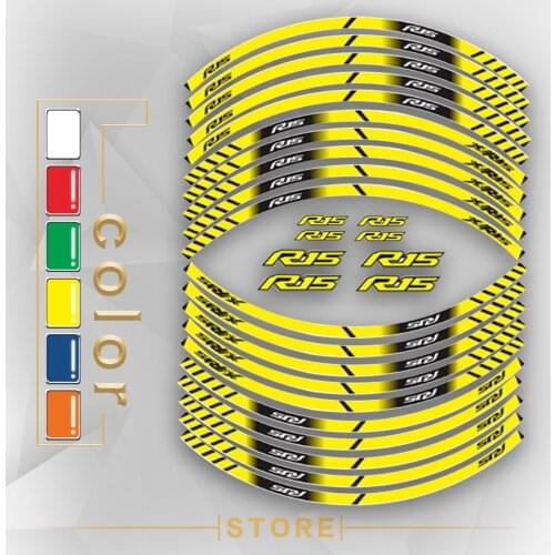 New Motorcycle Tire Reflective stickers inner wheel stripes decoration decals for YAMAHA R15