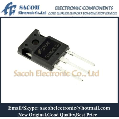 Free Shipping 10Pcs HGTG30N60C3D G30N60C3D HGTG30N60C3 G30N60C3 TO-247 30A 600V N-Channel IGBT