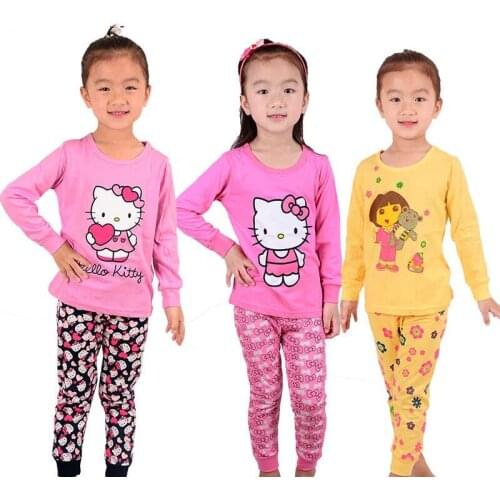 2020 Autumn high quality Cotton Pajamas Boys Girls Sleepwear Kids Children Baby Long Sleeve Pyjamas Clothing Sets