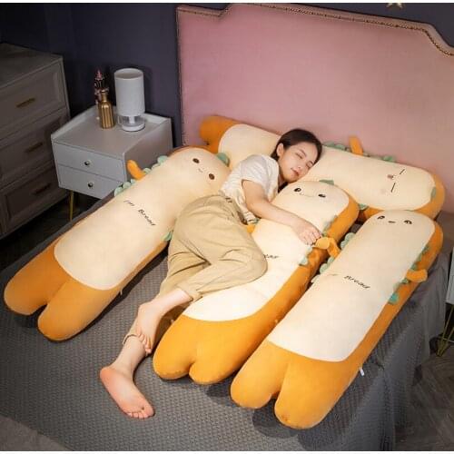 70-140CM Cartoon Bread Long Throw Pillow toy Sofa Cushion Anti-extrusion Comfortable Bedding Decoration For Girlfrien