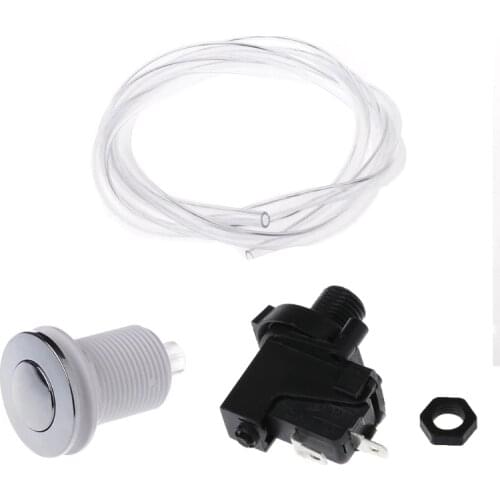 Bath Tub Spa Waste Garbage Disposal Self-Lock Air Switch Push Button Air Hose U1JE