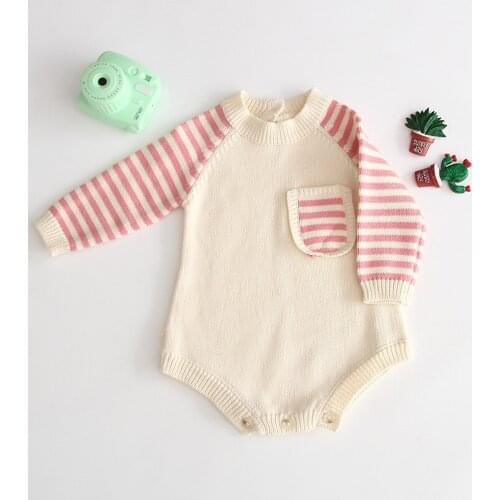 Winter Autumn Baby Newborn Sweater Baby Boy Girl Bodysuit Boy Girl Casual Long Sleeve Kids Infant 0-24m Toddler Sweaters Clothes