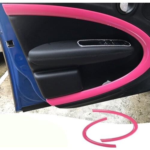 For MINI Cooper Countryman R60 Car Door Inner Panel Decorative Bright Strip Stickers Interior Decoration Accessories