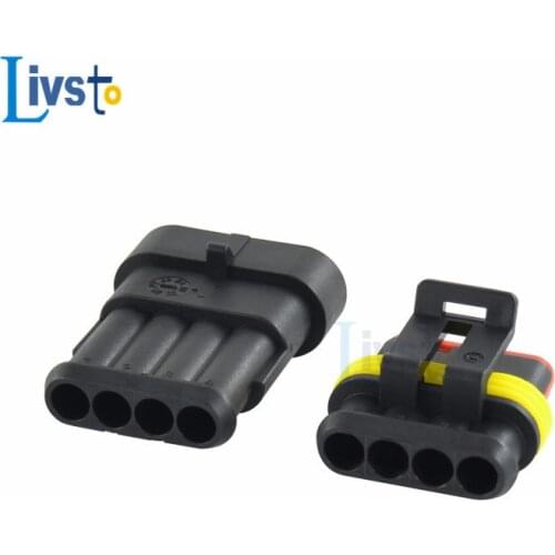 1 set kit AMP 1.5 series 4Pin way 282088-1 282106-1 Super seal Waterproof Electrical Wire Connector Plug waterproof connector