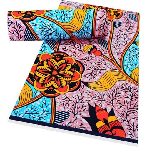 High Quality Print Wax Fabric African Guaranteed Real Wax Fabric 100% Cotton Nigeria Wax Ankara Fabric For Women Dresses