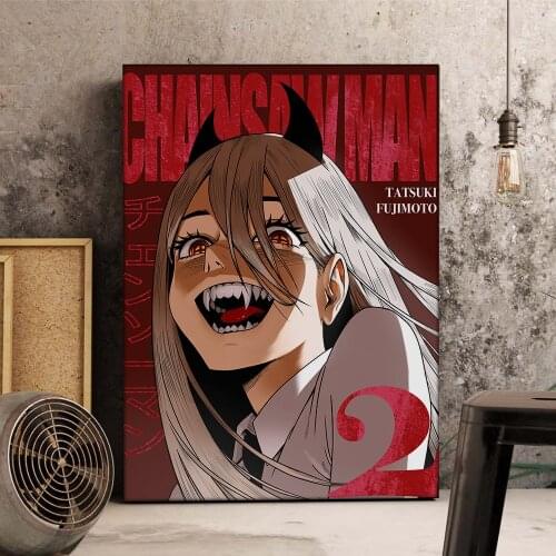 WTQ Japan Anime Poster Chainsaw Man Canvas Painting Wall Decor Wall Art Painting Living Study Bedroom Child Room Home Decor