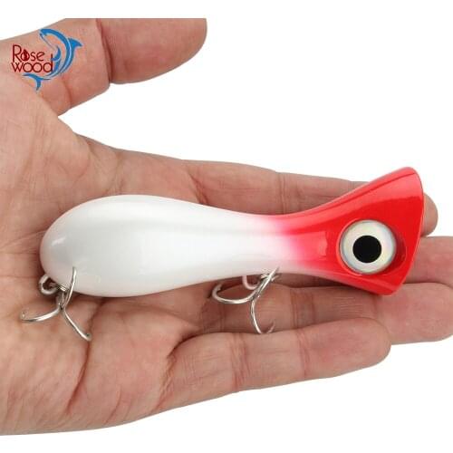 1pcs RoseWood New 9.7cm / 31.6g Hard Lure Big Popper Lure Surface Long Casting Trolling Fishing Wobblers Top Water Lure