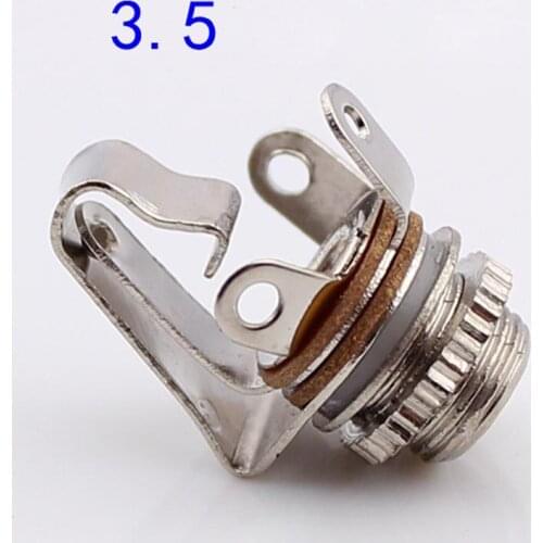 10pcs Jack 3.5mm Audio Connector Female Metal Mono 3.5mm Socket With a Switch 3.5 Audio Socket
