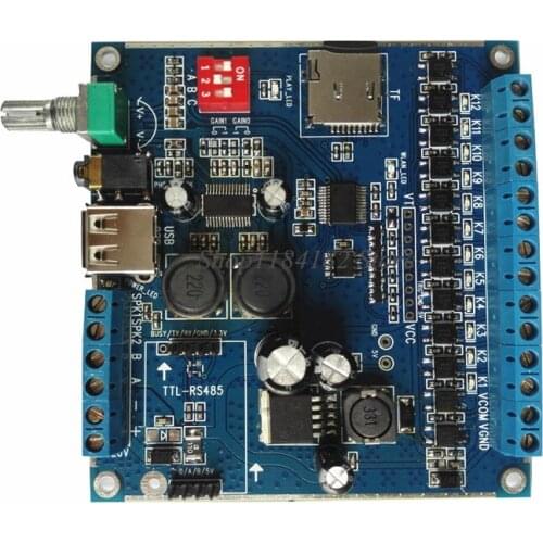 10W voice module, 12V/24V MP3 multi-channel music / audio player, 485 voice communication control board BY-F810