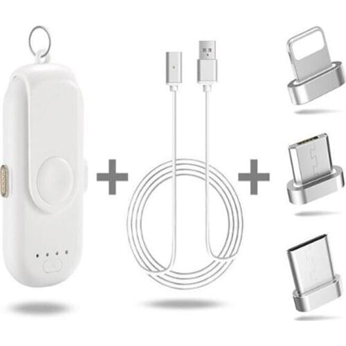 1000mAh Magnetic type Emergency mini charger portable power bank Finger style External Battery Pack