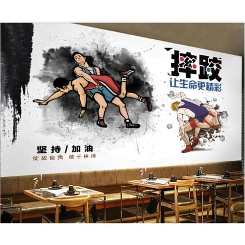 Custom mural 3d photo wallpaper Ink and wash retro martial arts gym home decor living room wallpaper for walls 3 d in rolls