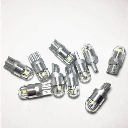 50pcs W5W T10 LED Car Light 3030 SMD Marker Lamp 192 501 Tail Side Bulb WY5WCanbus Auto Styling Wedge Parking Dome Light DC 12V