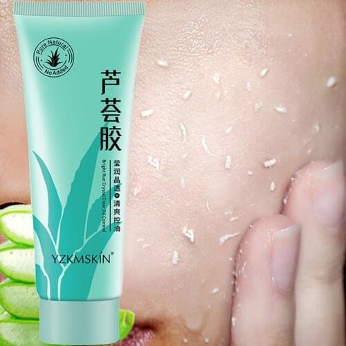 60ml Exfoliating Aloe Vera Gel Deep Cleansing Moisturizes Gel Skin Care Cream Scrub Cleaner Oil-control Face Exfoliating