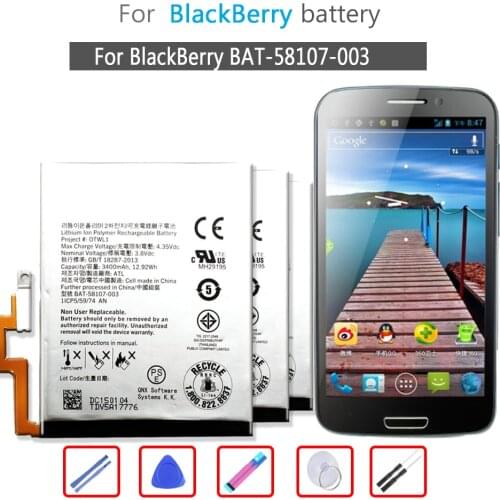 BAT-58107-003 3400mAh Battery for BlackBerry Passport 4G Q30 SQW100-1 SQW100-3 Q 30 Mobile Phone