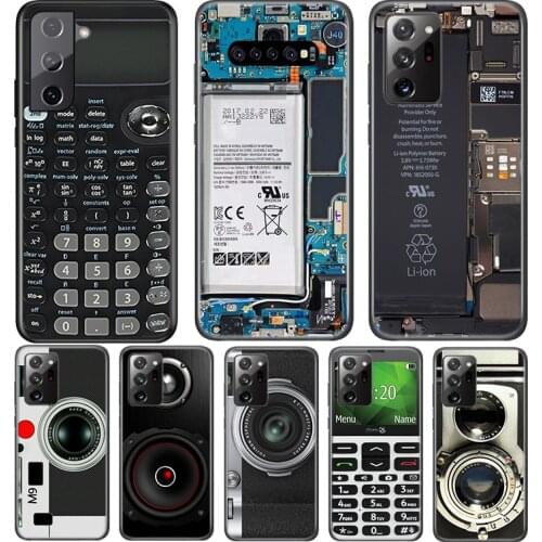 Battery Camera Calculator For Samsung Galaxy S21 S20 FE Ultra S10 S10E Lite 5G S9 S8 S7 S6 Edge Plus Phone Case